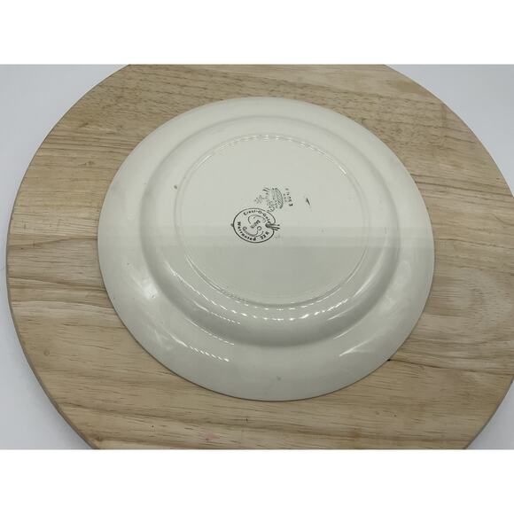 Vintage W.S. George Crest-O-Gold Decorative Plate Courting Couple 22K Gold USA - Picture 11 of 14